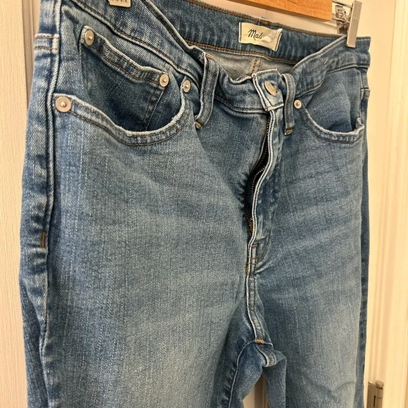 Madewell Skinny Flare Jeans High Rise Medium Wash Size 31P (27” Inseam) - Picture 3 of 6